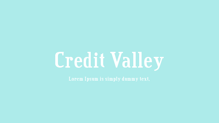 Credit Valley Font Family