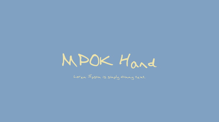 MPOK Hand Font