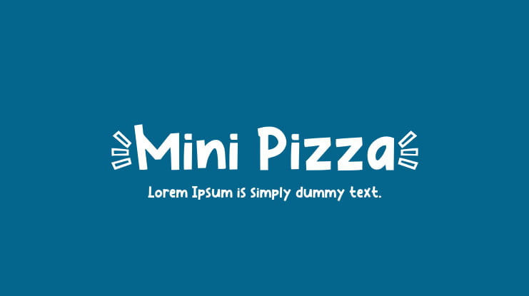 Mini Pizza Font