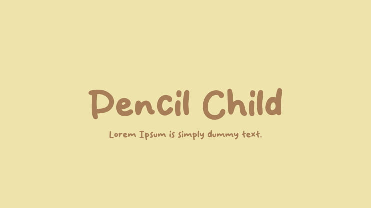 Pencil Child Font