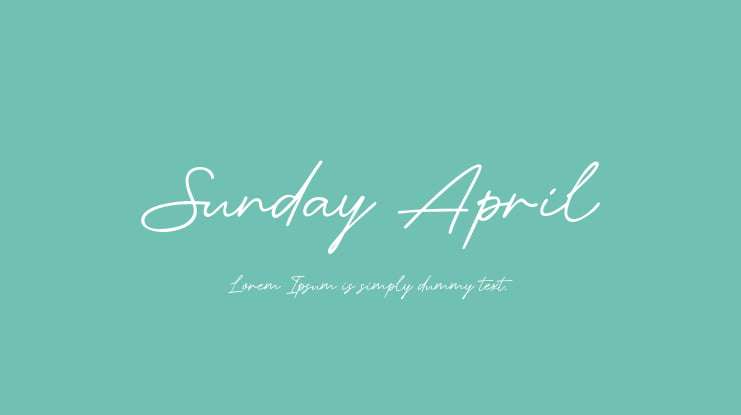 Sunday April Font