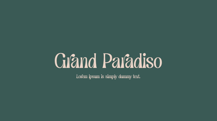 Grand Paradiso Font Family