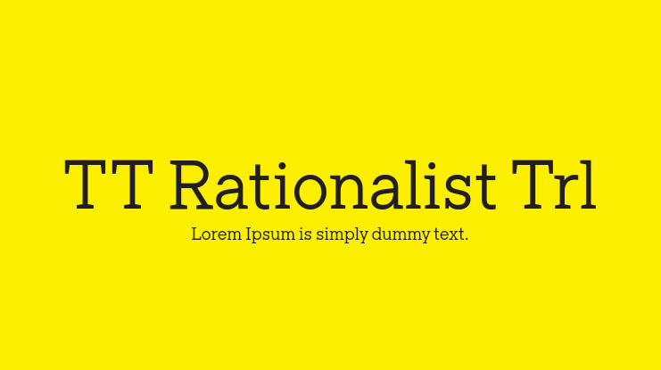 TT Rationalist Trl Font Family