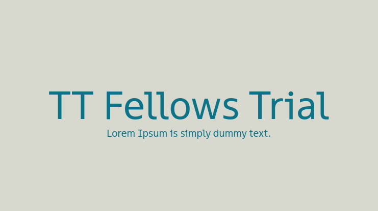 TT Fellows Trial Font Family