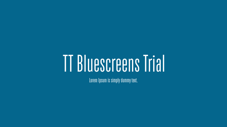 TT Bluescreens Trial Font Family