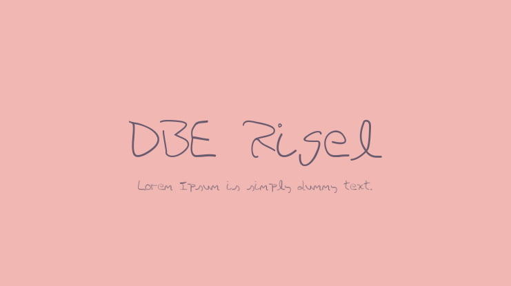 DBE Rigel Font Family