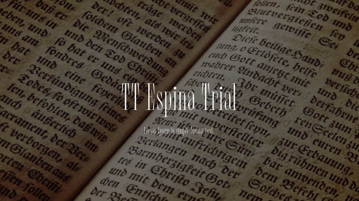 TT Espina Trial Font Family