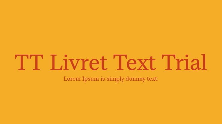 TT Livret Text Trial Font Family