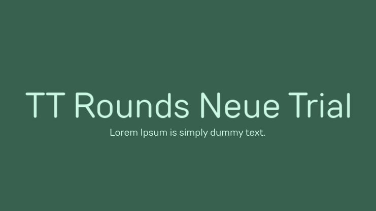 TT Rounds Neue Trial Font Family