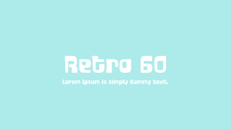 Retro 60 Font