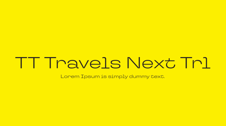TT Travels Next Trl Font Family