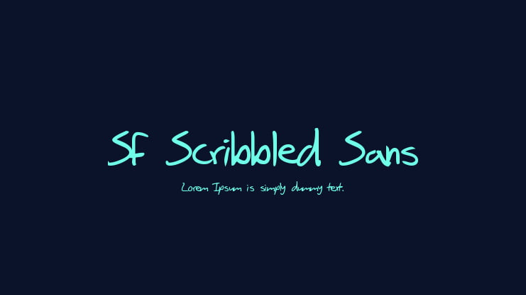 SF Scribbled Sans Font Family