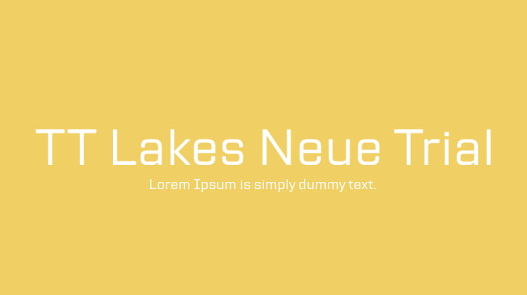 TT Lakes Neue Trial Font Family