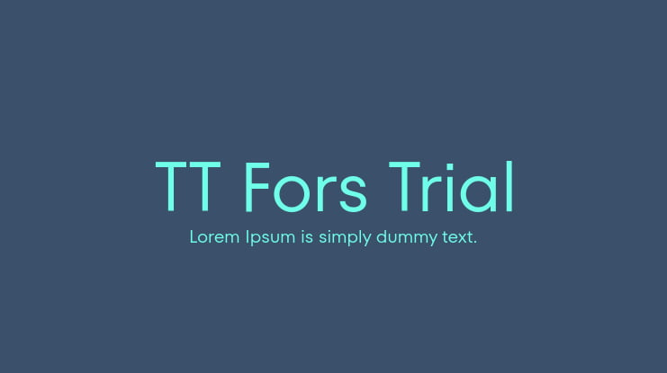 TT Fors Trial Font Family