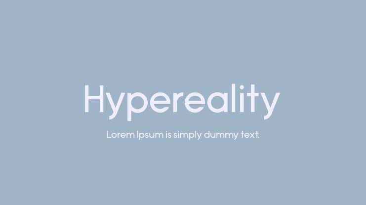 Hypereality Font