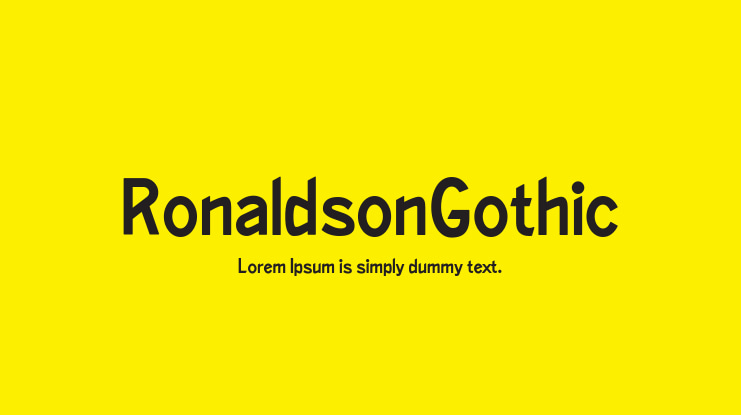 RonaldsonGothic Font Family