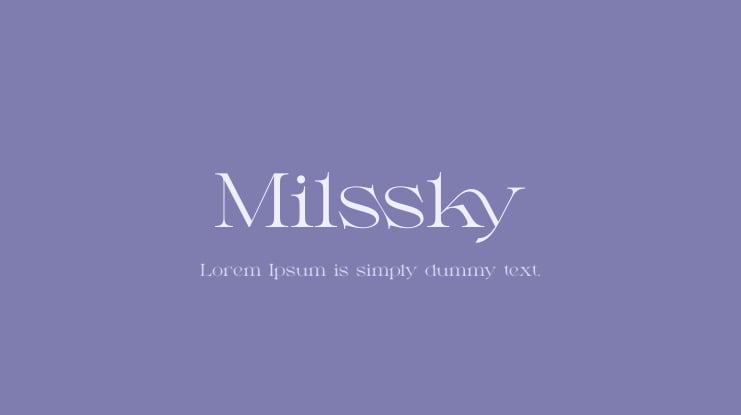 Milssky Font