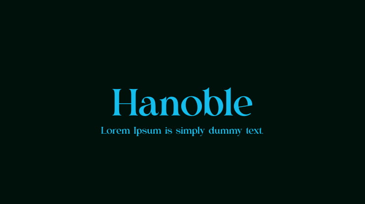 Hanoble Font