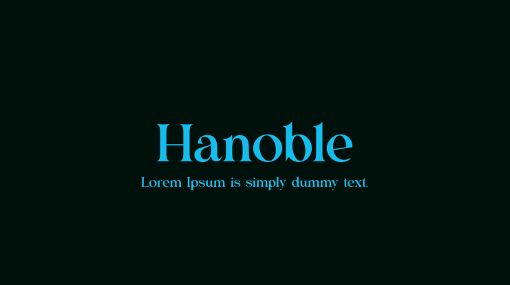 Hanoble Font