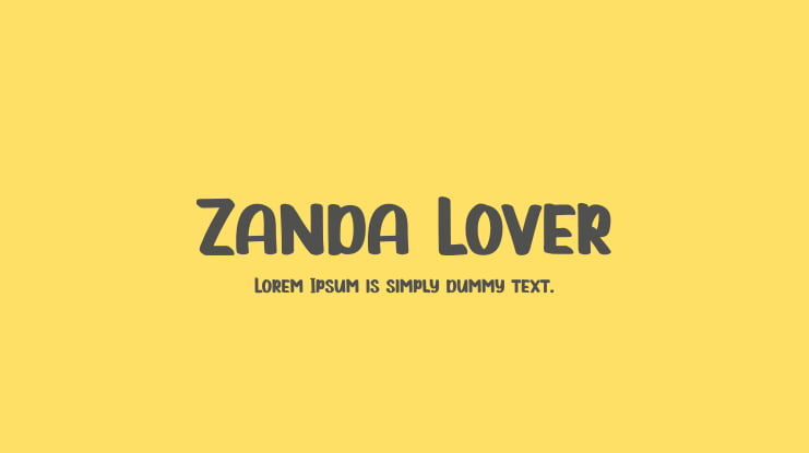 Zanda Lover Font