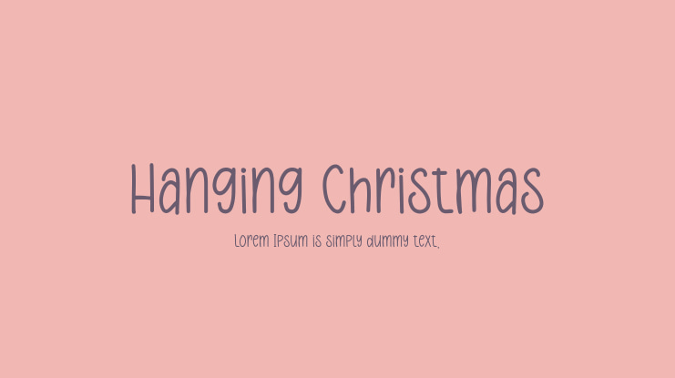 Hanging Christmas Font