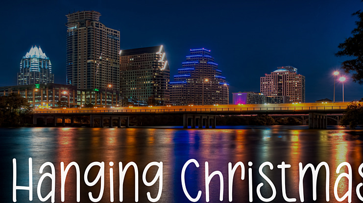 Hanging Christmas Font