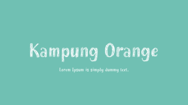 Kampung Orange Font