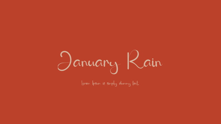 January Rain Font
