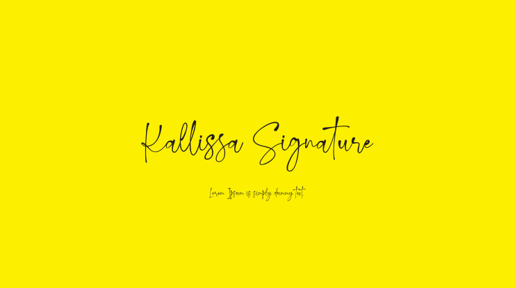 Kallissa Signature Font