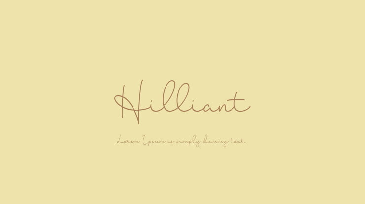 Hilliant Font
