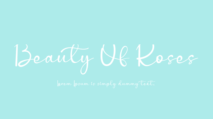 Beauty Of Roses Font