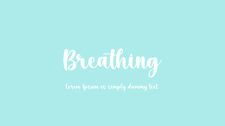Breathing Font