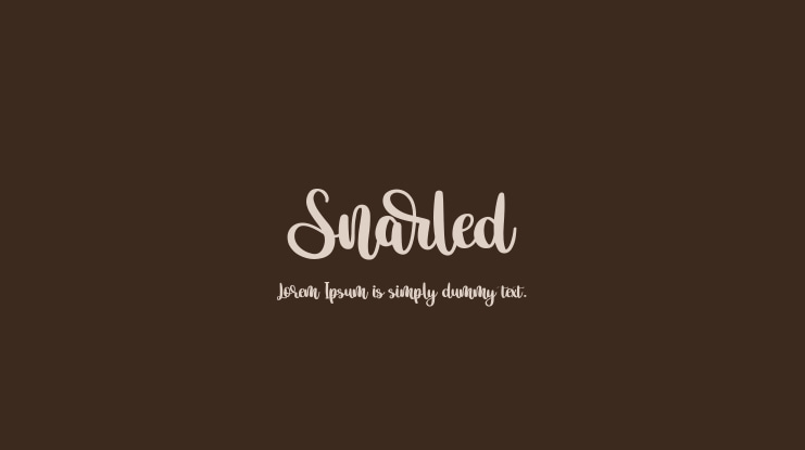 Snarled Font