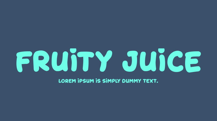 Fruity Juice Font Family