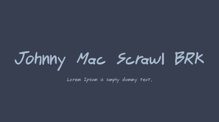 Johnny Mac Scrawl BRK Font