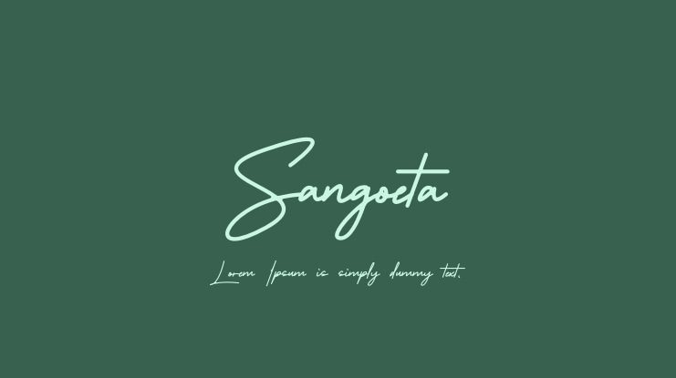 Sangoeta Font