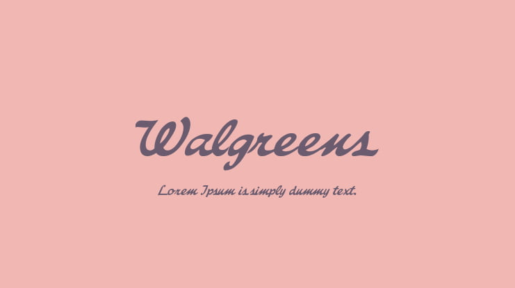 Walgreens Font