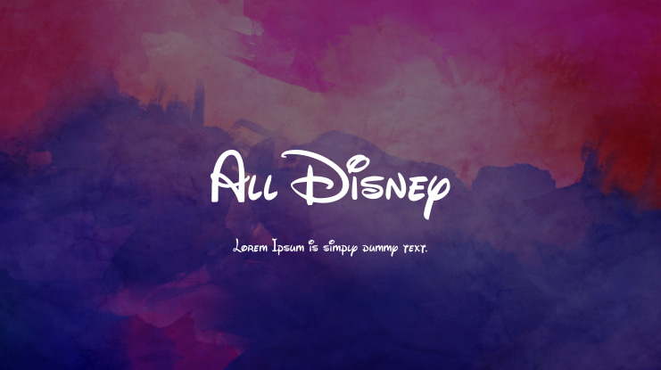 All Disney Font Family