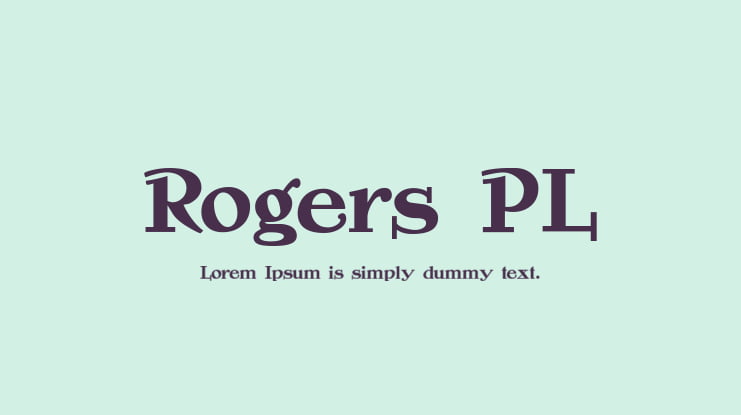 Rogers PL Font