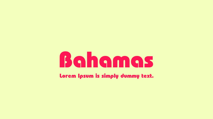 Bahamas Font Family