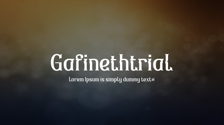 Gafinethtrial Font