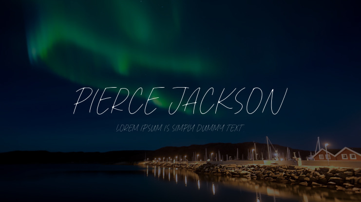 Pierce Jackson Font