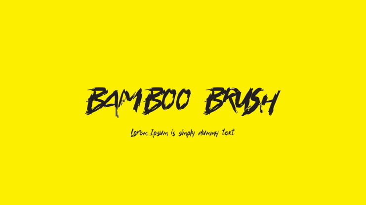 BAMBOO BRUSH Font