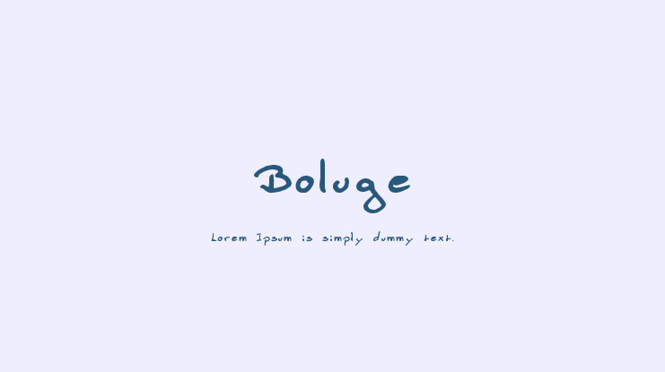 Boluge Font