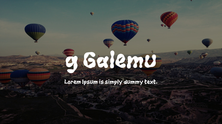 g Galemu Font