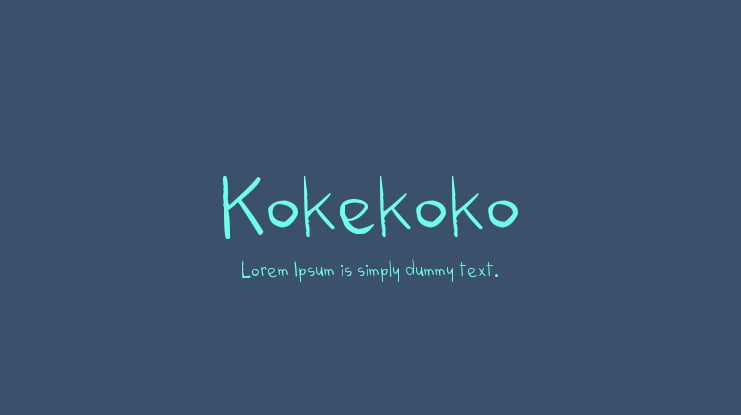 Kokekoko Font Family
