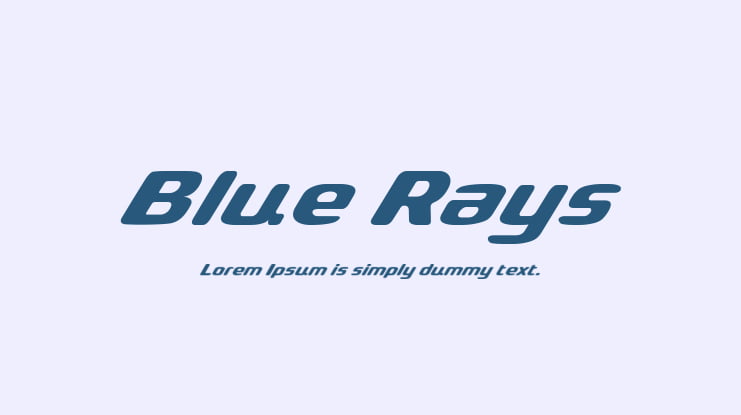 Blue Rays Font