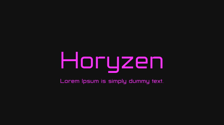 Horyzen Font Family