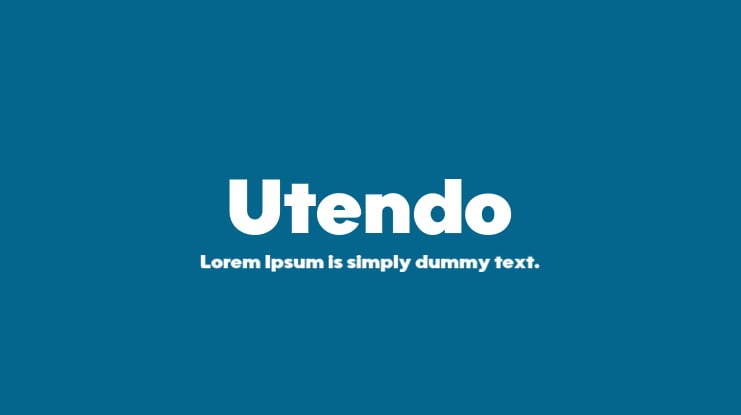 Utendo Font Family