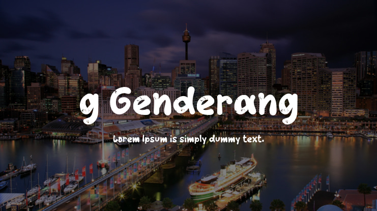 g Genderang Font